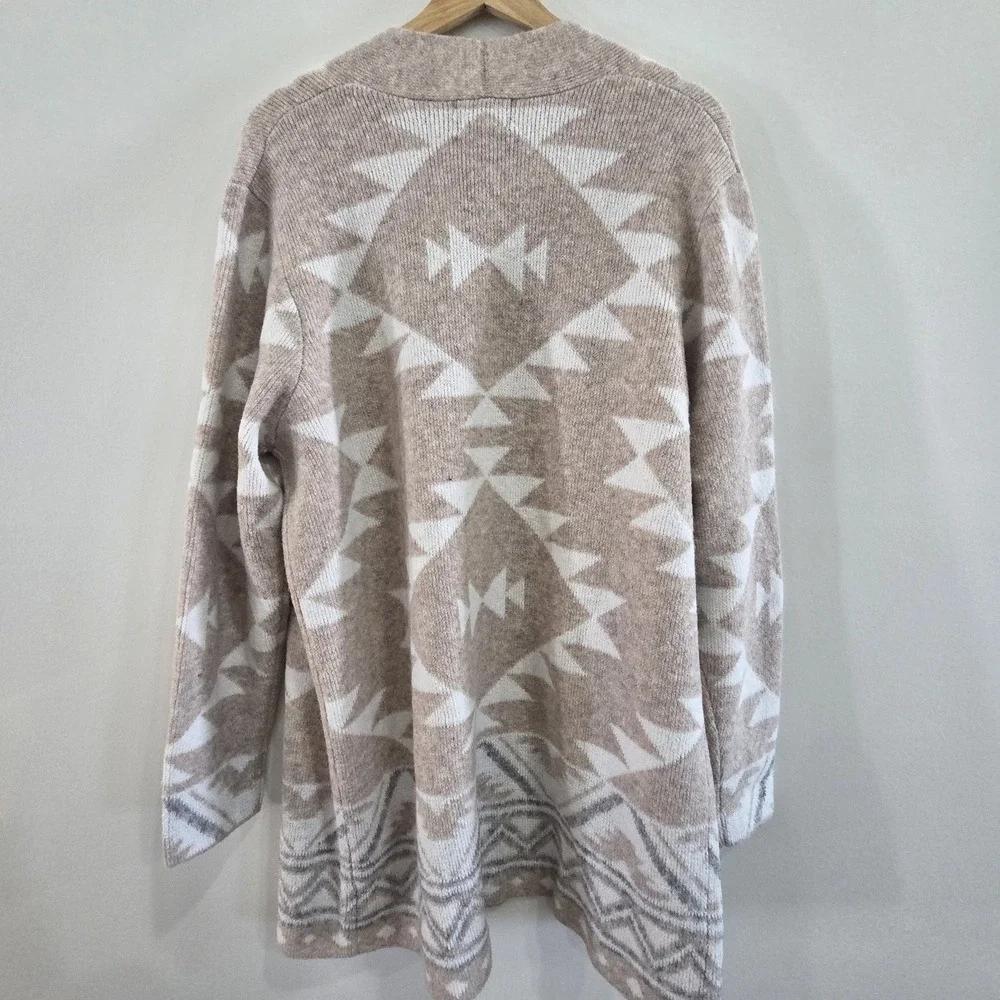 FRYE NWT Cozy Knit Cardigan Sweater Aztec Western Print Womens XL - Picture 5 of 5